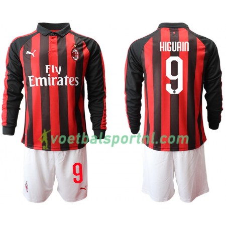 AC Milan HIGUAIN 9 Kind Thuis Tenue 2018-19 L/S AC Milan HIGUAIN 9 Kind Thuis Tenue 2018-19 L/S